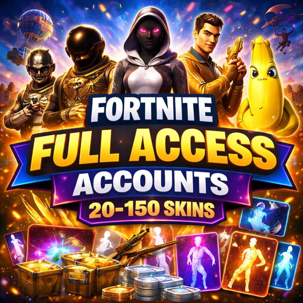 Fortnite Full Access Accounts - Guaranteed with 20-150 Skins