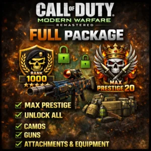 MWR: Full Package – Max Prestige 1000, Unlock All, Colored Class Names MWR: Full Package – Max Prestige 1000, Unlock All, Colored Class Names